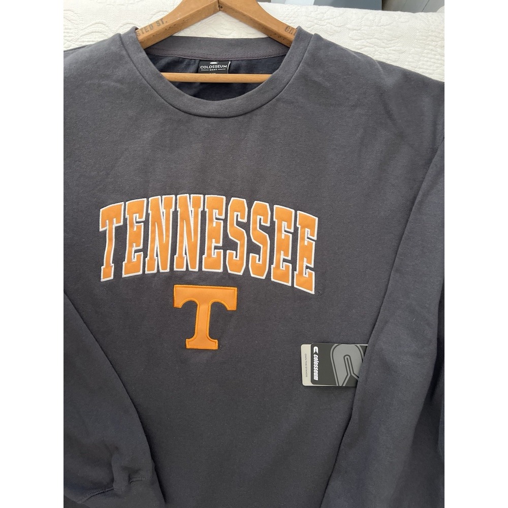 NEW Tennessee Volunteers Sweatshirt Mens 3XL Colosseum Gray Crewneck Embroidered
